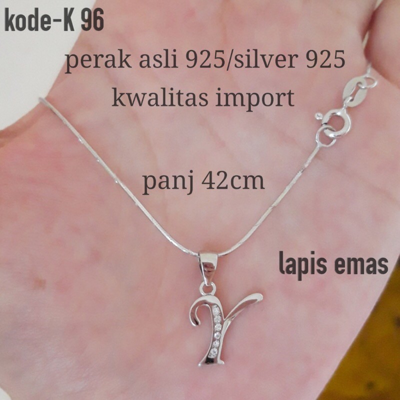 kalung huruf/kalung nama/kalung alfabeth/kalung perak/kalung wanita/kalung murah/s925/kalung simple