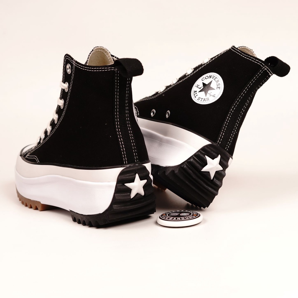 Sepatu  Converse Run Star Hike Hi Black White