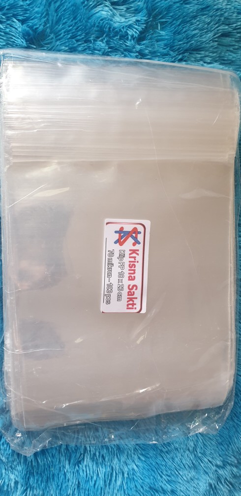 Klip Pp 18x23 70 Micron Plastik Zipper Kemasan Bening Jernih Transparan Polypropylene