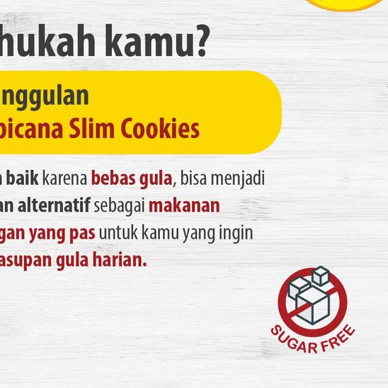 

♂ Twin Pack - Tropicana Slim Nutty Cookies Chocolate 200gr - Snack Bebas Gula, 100 Kalori ☚