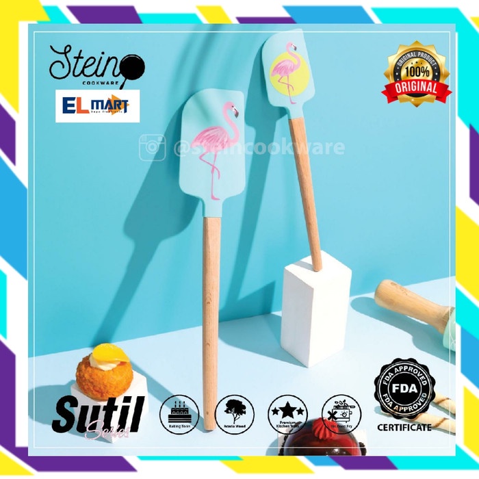 Stein Cookware Flamingo Set Baking Tools Spatula Tahan Panas ori