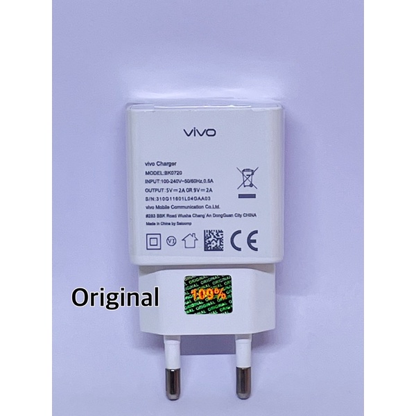 Charger Vivo Micro Usb Original 100% Fast Charging 9V 2A