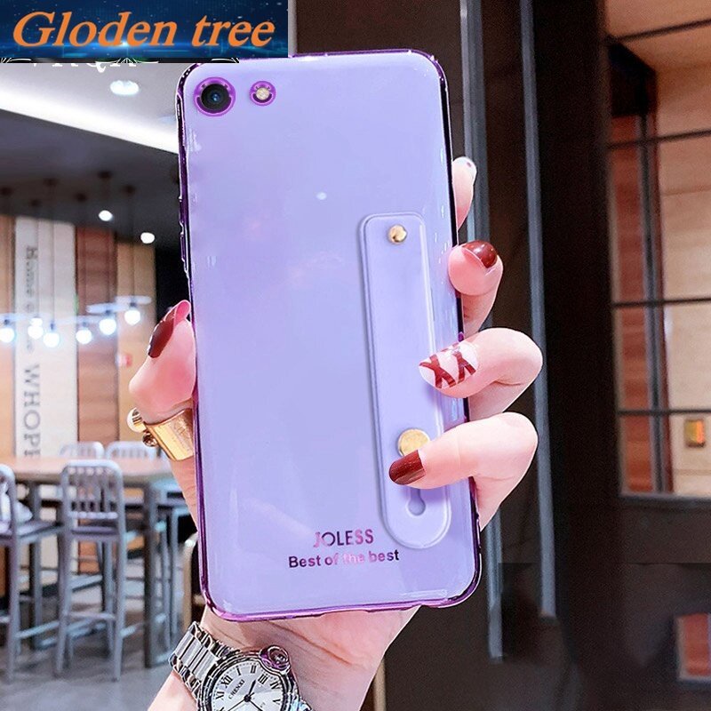 Casing Case Tpu + Pc Motif Pohon Dengan Strap Tangan Untuk OPPO F1S A59 A59S