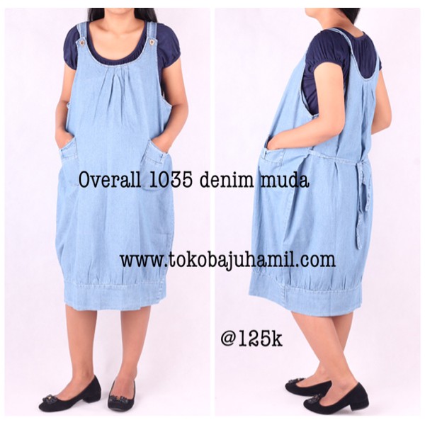 Dress Hamil overal 1035 Denim Muda