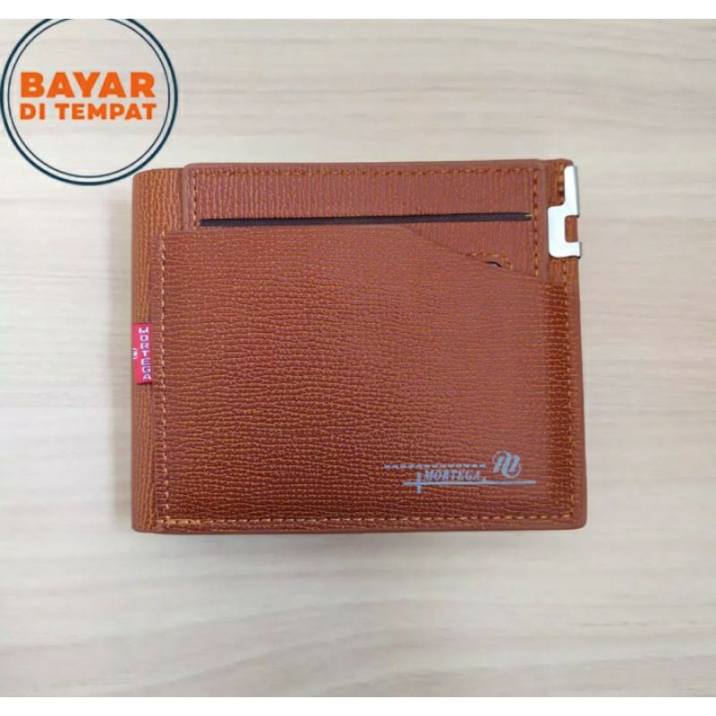 Dompet Pria Dompet Kulit Pria Lipat Dua Bahan Kulit PU