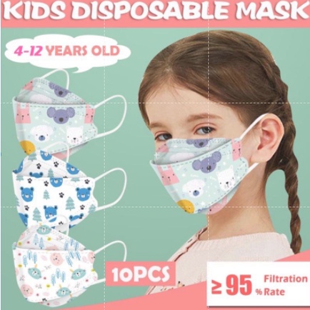 Utama Jakarta Baru - Masker Anak KF94 Motif Kartun isi 10pcs/ Masker Anak Motif Kartun/Masker Anak 4ply