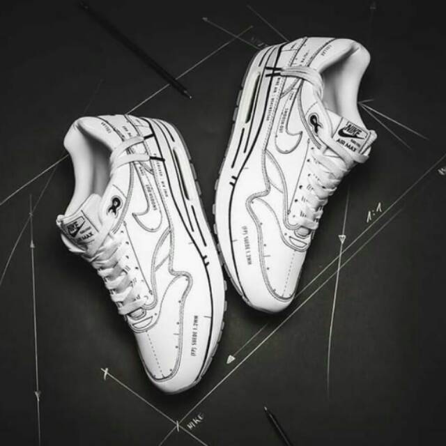 

Nike Air Max 1 Sketch To Self Triple White - Perfect Detail