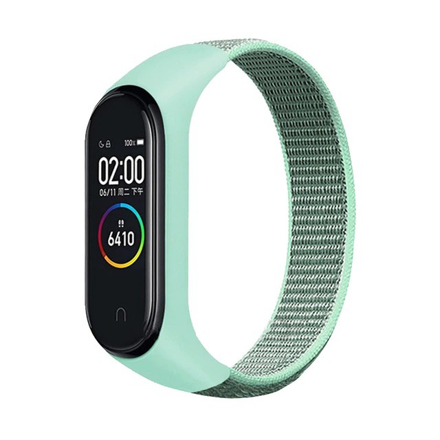 Strap Nylon Mi Band 6 5 4 3 Tali Jam Nilon Xiaomi Smartband M6 M5 M4 M3 OASE-Tosca Abu