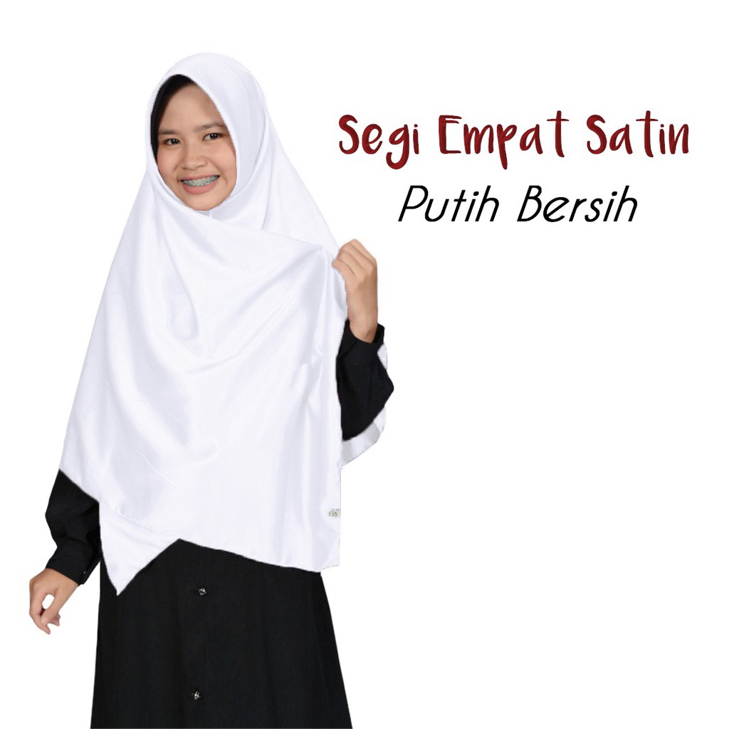 🚚 [ BAYAR DITEMPAT (COD) ] Jilbab Segiempat Satin Polos Kerudung Velvet Jumbo Syari Terbaru