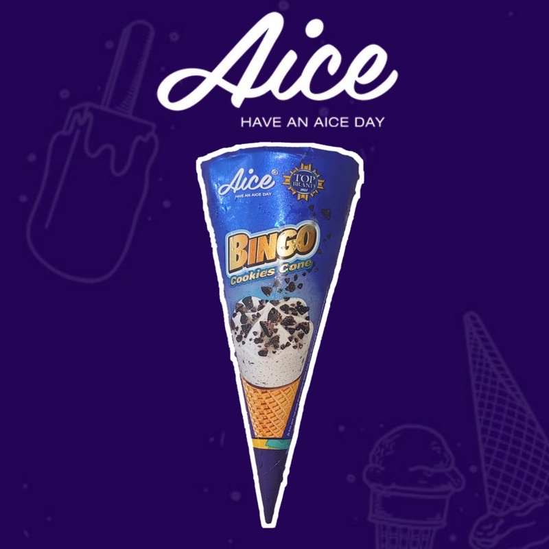 Jual Ice Cream Es Krim AICE Bingo Cookies Cone Tangerang Murah KHUSUS INSTAN