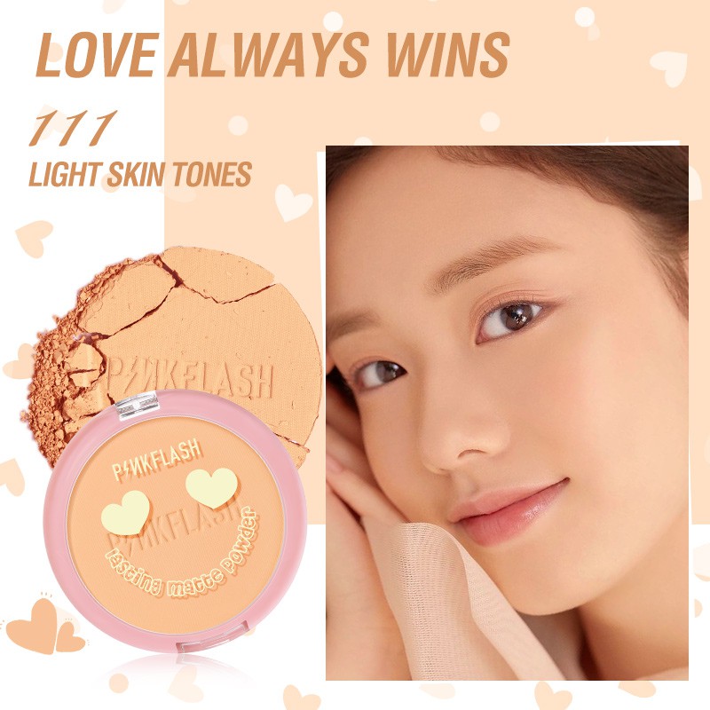 PINKFLASH OhMySelf Pressed Powder Long-lasting Matte Lightweight Oil Control Special Edition Bedak Padat-#111