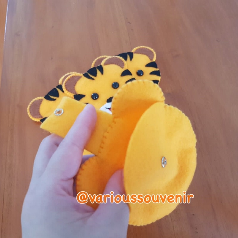 Dompet Imlek 3D Macan Harimau Tiger Angpao Imlek Full Handmade Lucu Flanel