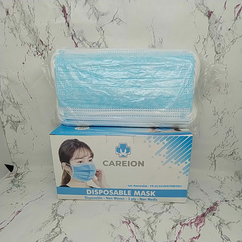 masker 3ply merk careion isi 50 lembar