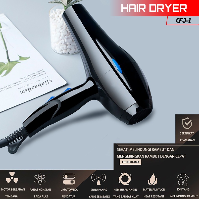 hair dryer salon han river alat pengering rambut 800w dengan suhu bisa diatur multifungsi hair dryer