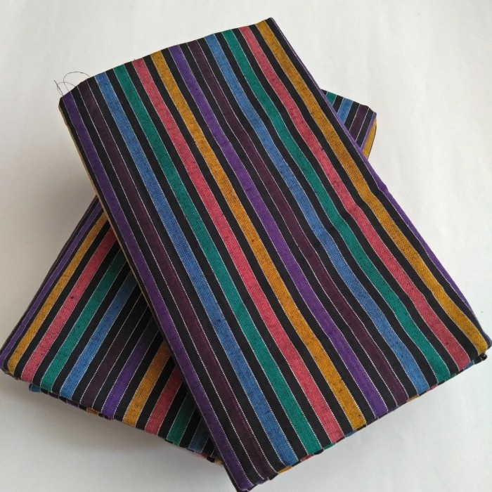 Kain Batik Tenun Lurik - Ungu Tua Pelangi 008