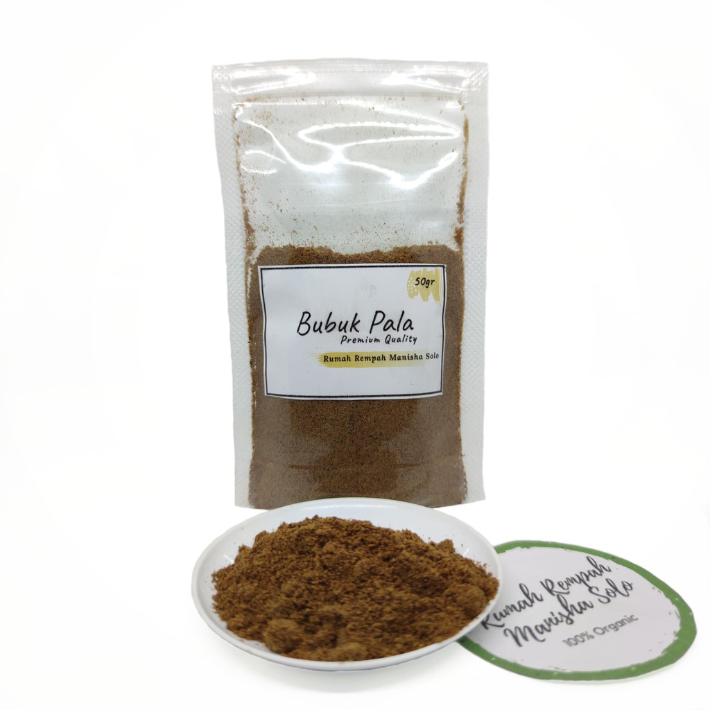 Bubuk Buah Pala / Nutmeg Powder 50gram - Rumah Rempah Manisha Solo