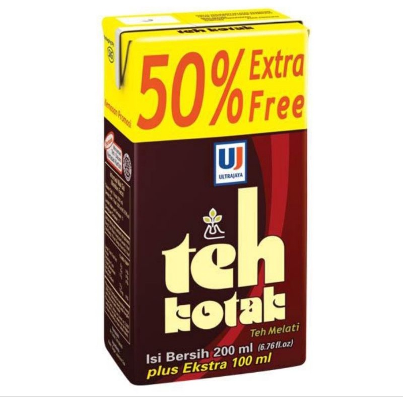 

Teh kotak 300ml extra 50%