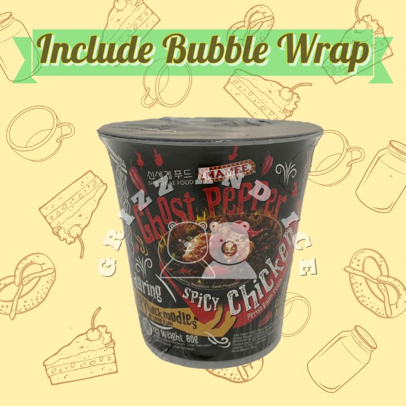 Mie Ghost Pepper Halal / Mamee Ghost Pepper Spicy Chicken Daebak / Ghost Pepper Noodle 80 Gr