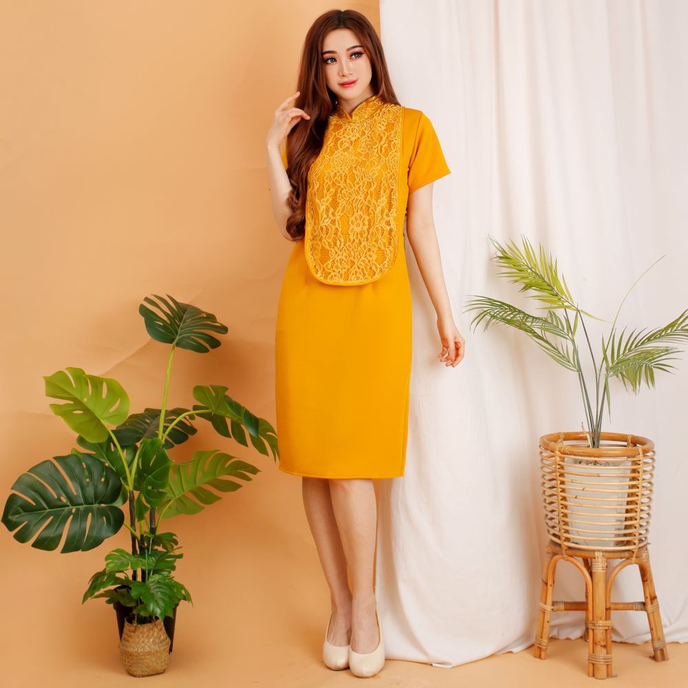Kathryn collection #139, DRES SCUBA IMPORT PREMIUM KOMBINASI BRUKAT GLITER IMPORT