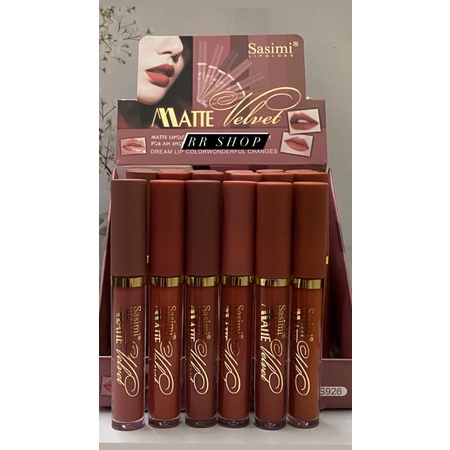 (12 PCS) LIPCREAM VELVET MATTE SASIMI / LIPCREAM VELVET ITEM NO:S926