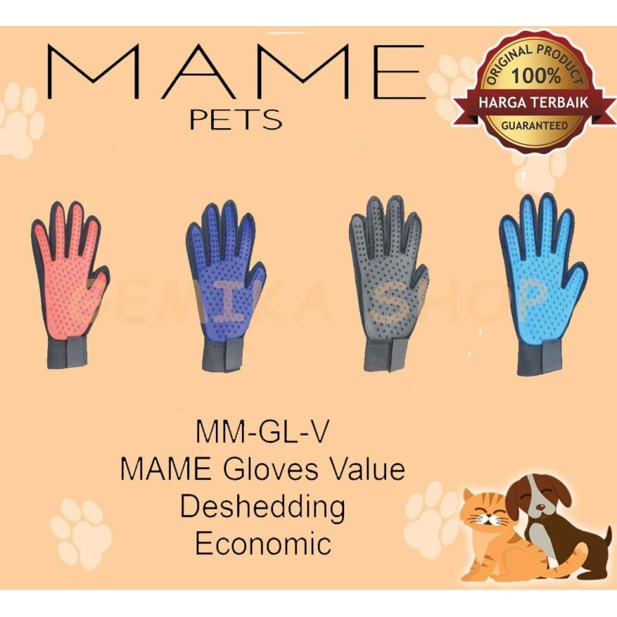 GROOMING GLOVE SARUNG TANGAN SIKAT MANDI HEWAN ANJING KUCING