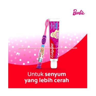 Colgate Barbie Toothbrush Sikat Gigi Usia 6+ Anak Gambar Motif Berbi Pink Tooth Brush Soft Colget Kolget Colgat