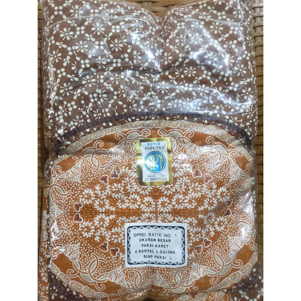 Sprei Saputra Batik uk 180x200 4bantal 2guling Original
