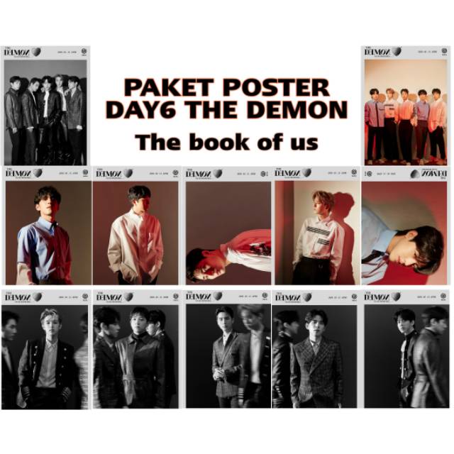 Paket Poster DAY6 THE DEMON THE BOOK OF US