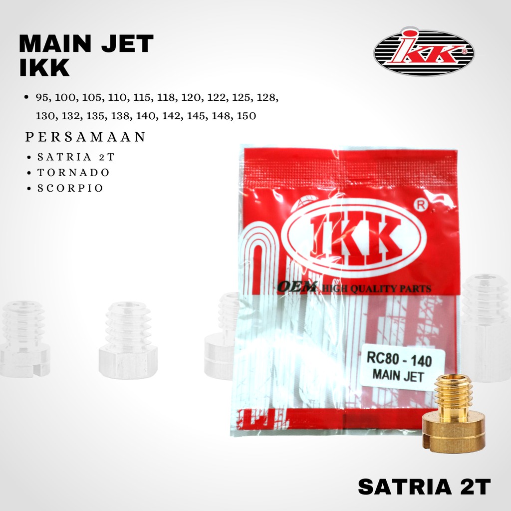 Main jet spuyer IKK satria 2T scorpio tornado