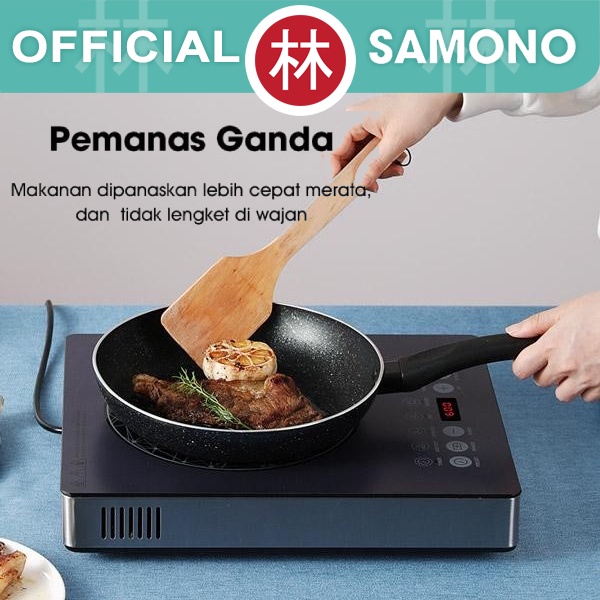 Samono WS-04 Kompor Induksi 600W Layar Sentuh Stainless Steel 8 Mode