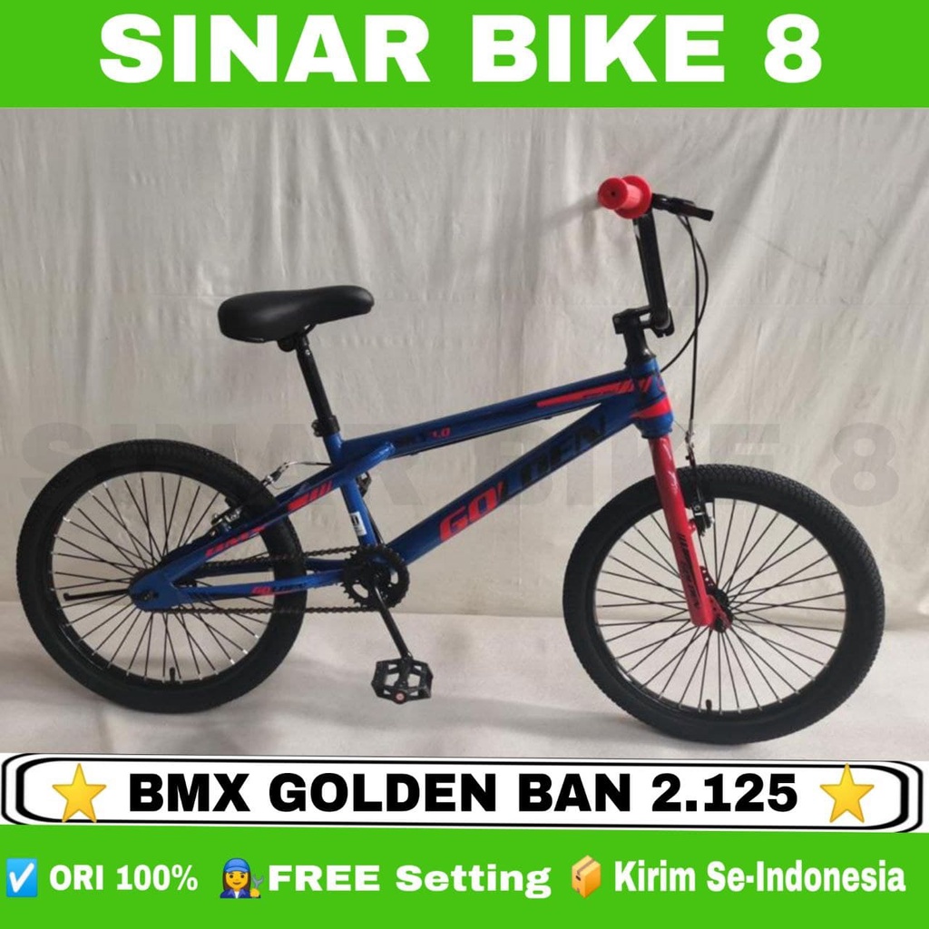 Sepeda Anak Laki 20 Inch BMX GOLDEN Ukuran  Ban 2.125