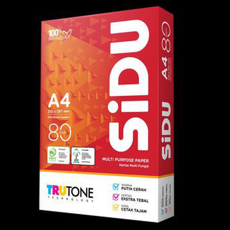 

Kertas HVS A4 80 SIDU Sinar dunia 80gr (isi 500 lembar)