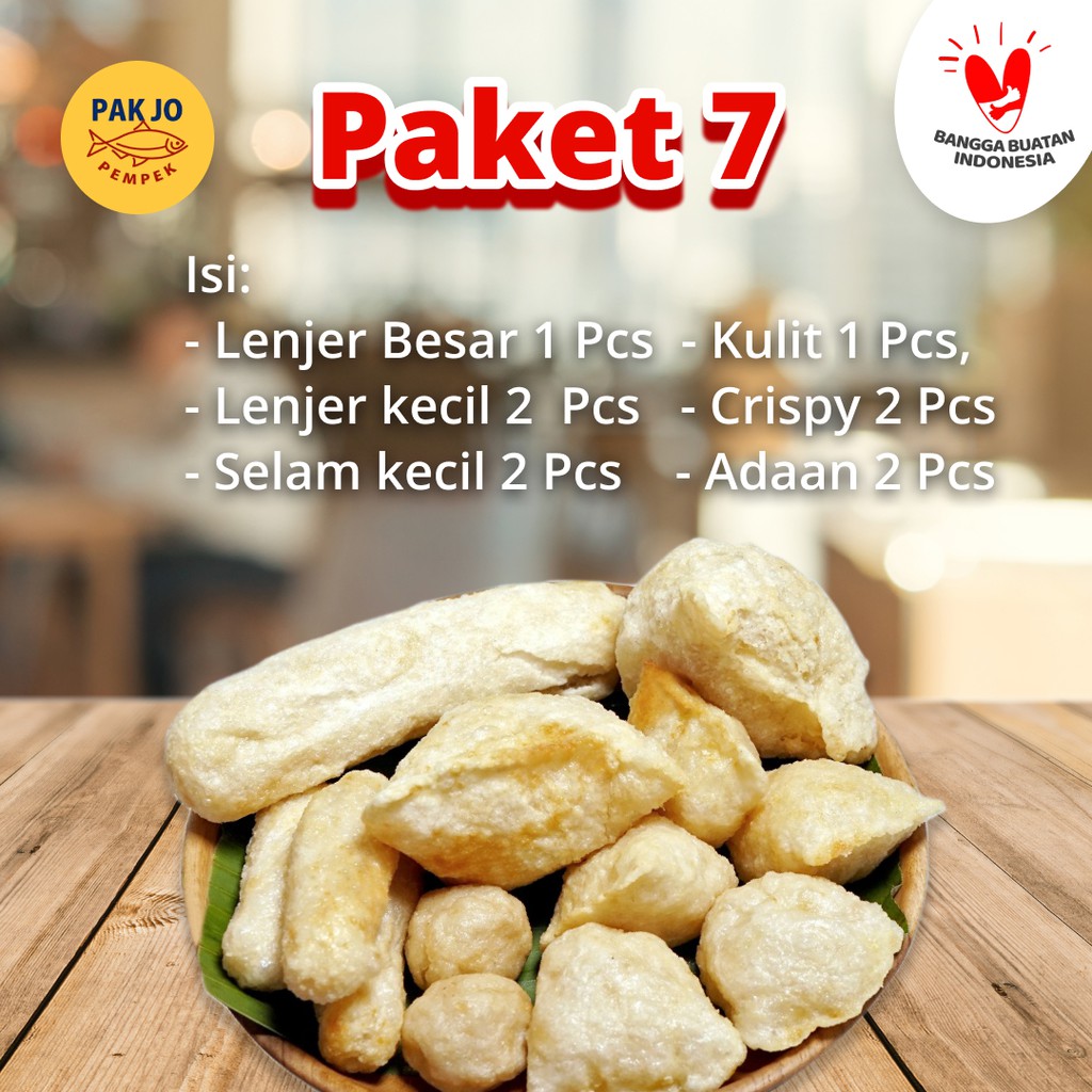 

Pempek Pak Jo (Paket 7)/Pempek Pakjo/Pempek Palembang/Pempek Enak