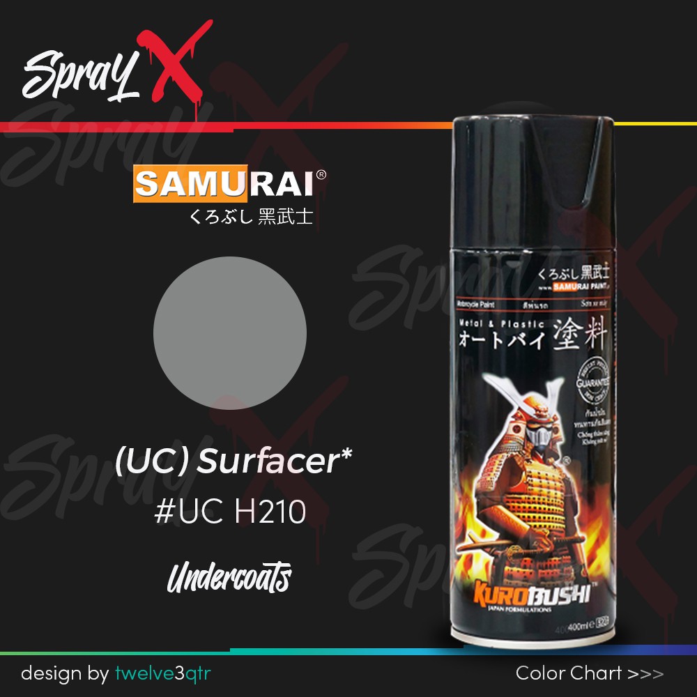 SAMURAI PAINT UNDERCOATS SURFACER UCH210 / EPOXY #UCH210 400ML - CAT AEROSOL KUALITAS KOMPRESOR