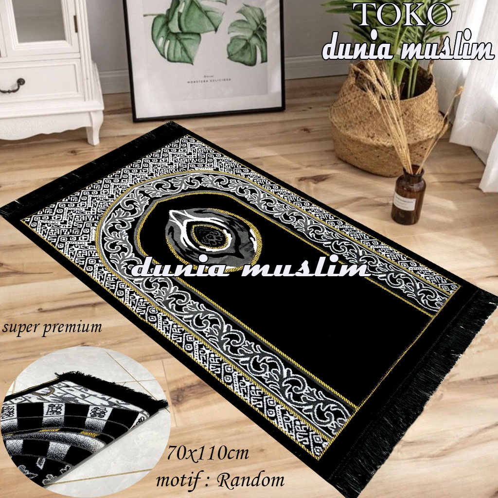 Sajadah Turki Dewasa Exclusive Motif Kiswah Tebal Halus Lembut Original Perlengkapan Shalat By Dunia Muslim