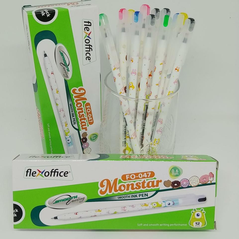 

SUPER LARIS Pulpen Smooth Ink Pen 0.6mm - 0.6 mm Monstar - Warna Hitam # 878