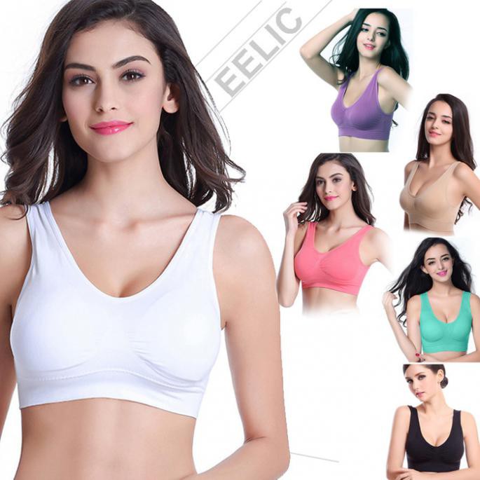 TERBARU - EELIC 8698 HITAM L SPORT BRA BAJU DALAM YOGA SENAM AEROBIC TANK TOP BRA MENYUSUI