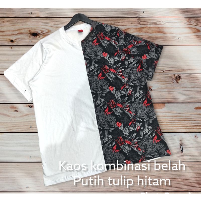 kaos belah motif 1 big size S-5XL