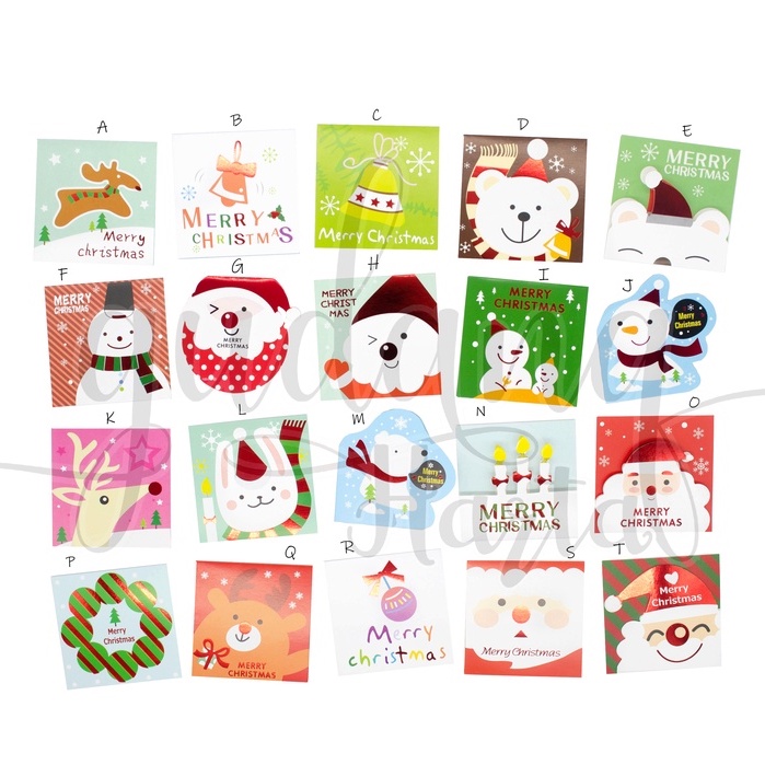 Kartu Ucapan Natal Mini Lucu Kartu Ucapan Christmas Gift Card GH 305421