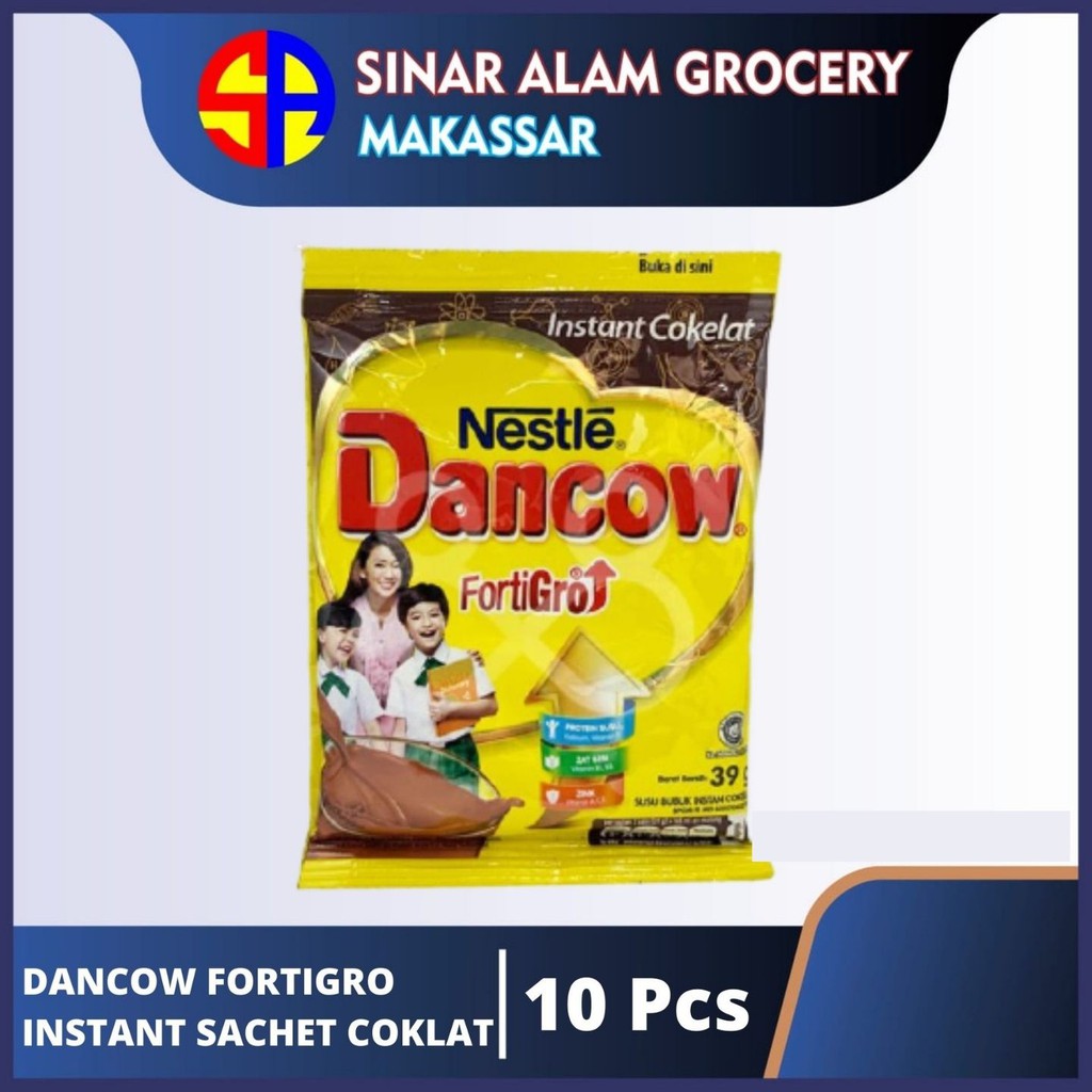 

DANCOW FORTIGRO INSTANT COKLAT SACHET (10PCS) - SUSU BUBUK DANCOW 39GR