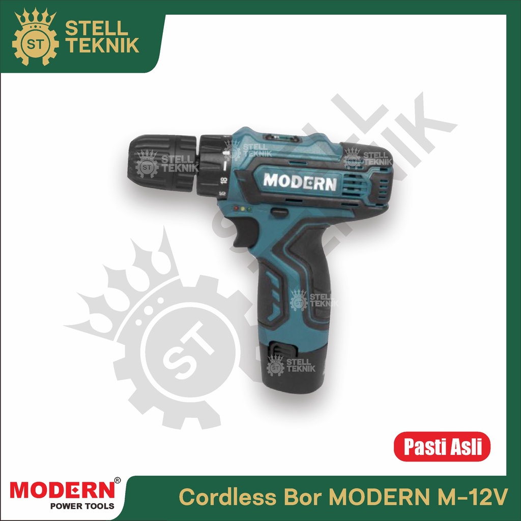Mesin Bor Baterai Cordless Bor MODERN M-12V Mesin Bor Tangan MODERN M-12V
