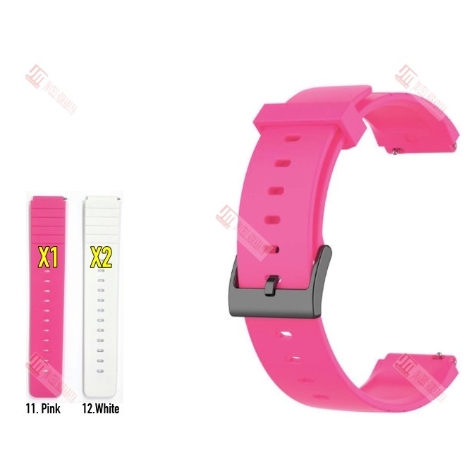 XMW Tali Jam 18mm Watch Strap Garmin Vivomove 3s 39mm - Rubber Silikon