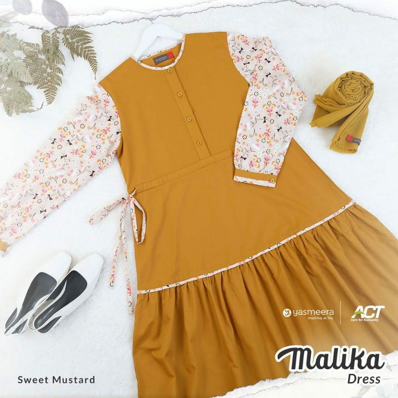 dress Malika , gamis Malika gamis elegan dan simple , gamis kekinian terbaru