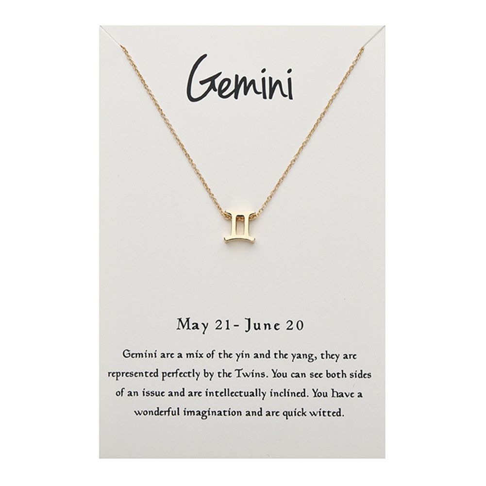 Hu Hu Hu Hu Hu Alat Bantu Pasang Kacamata♡ Kalung Rantai Dengan Liontin Dua Belas Rasi Bintang Untuk Wanita