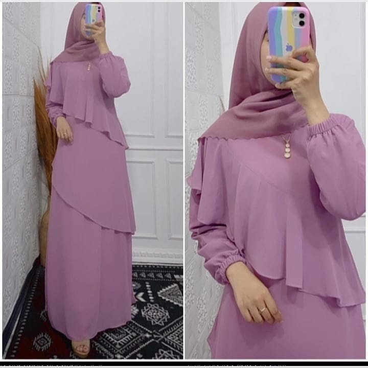 COD Gaveena Dress / Gamis Muslim Wanita Matt Crinkle / Dress Wanita Aplikasi Mutiara Kekinian / Terlaris Ayenna Dress  Gamis Muslim Perepuan gamis malaysia terbaru gamis ceruty Babydoll gamis Melayu gamis malaysia