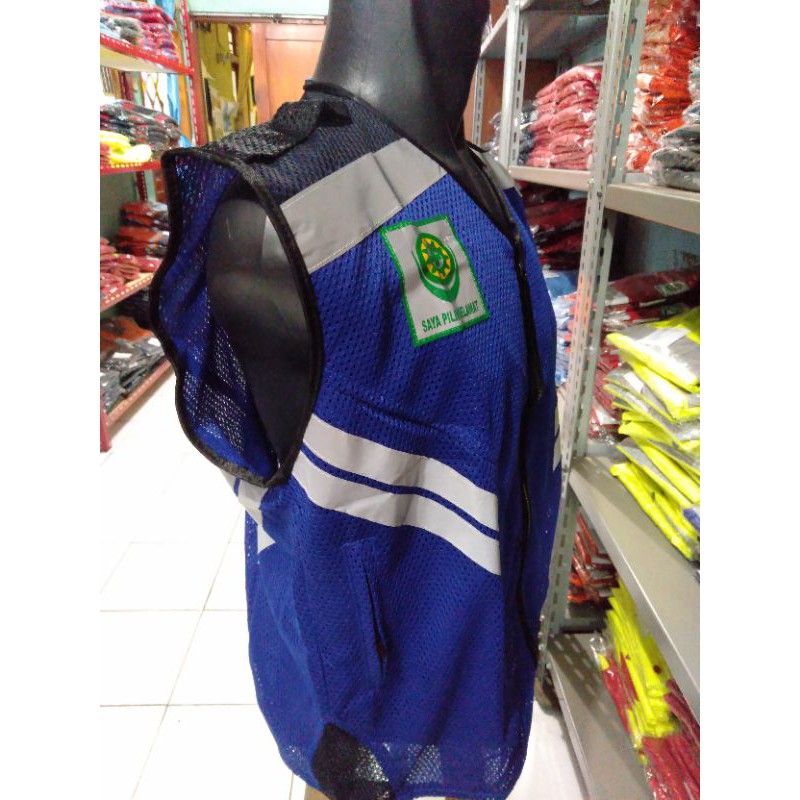 ROMPI SAFETY JARING ALLSIZE 4 WARNA BERLOGO SAYA PILIH SELAMAT ORANYE HIJAU BIRU MERAH