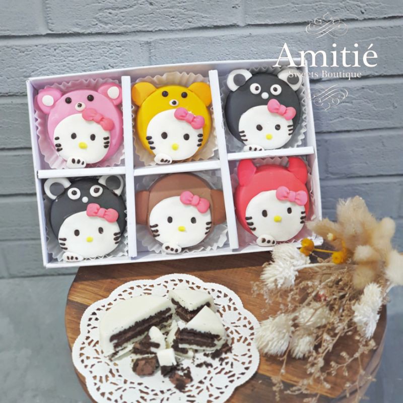 

Coklat Oreo Animal Hello Kitty - 1 Box isi 6 / Coklat Karakter / Coklat Gift