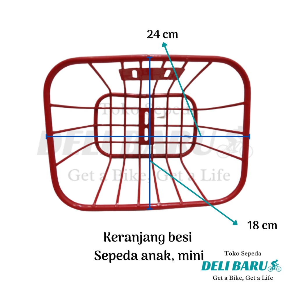 Deli baru Keranjang besi hollow tebal sepeda anak mini