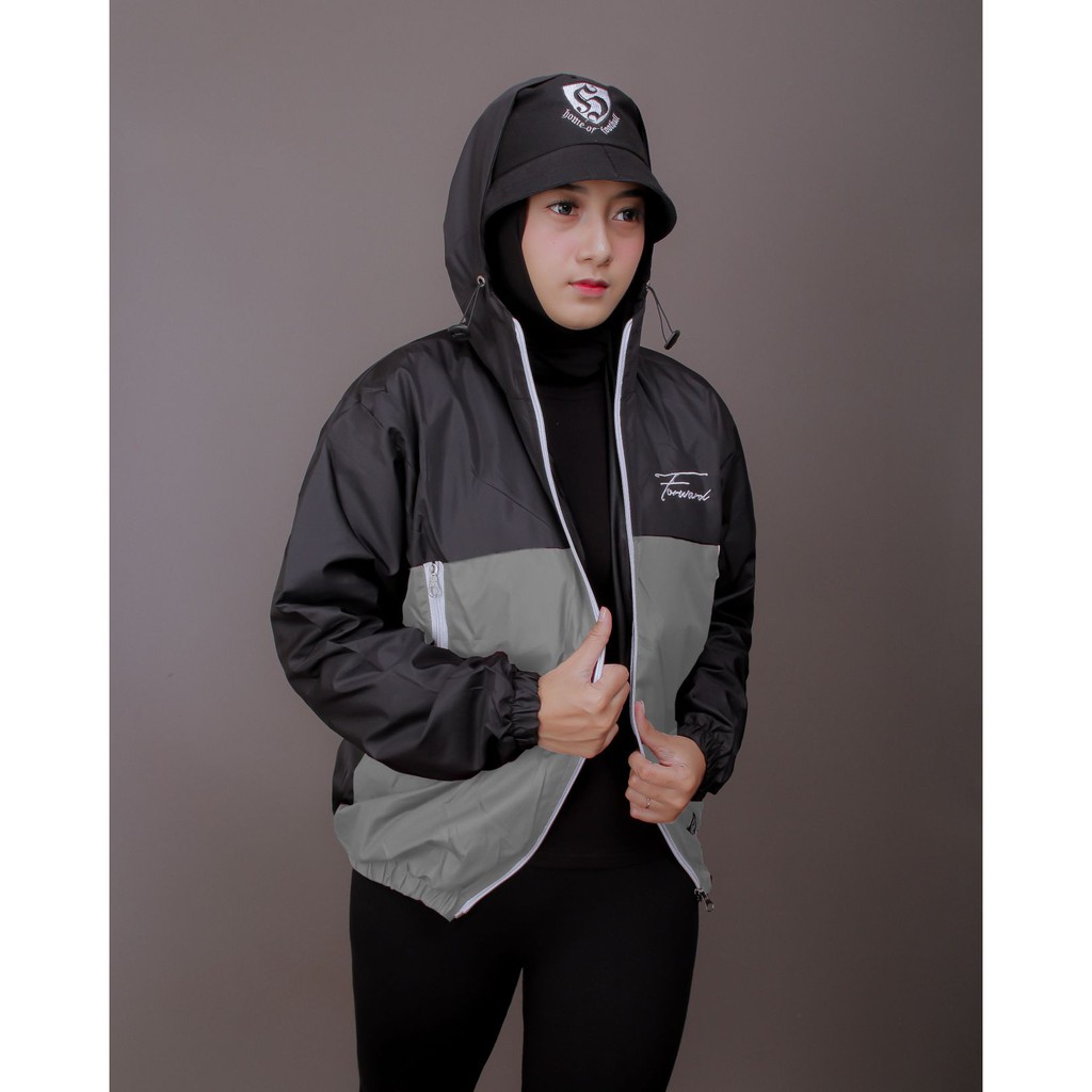 Jaket Parasut Olahraga, Sauna Suit, Jogging, Lari, Bersepeda, Despo, Gym Fitnes, Senam, Pria/Wanita