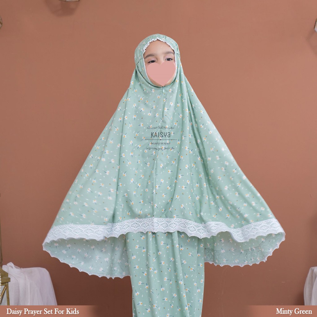 KAISYA-DAISY PRAYER SET KIDS/mukena anak/rayon adem/mukena motif/free tas traveling